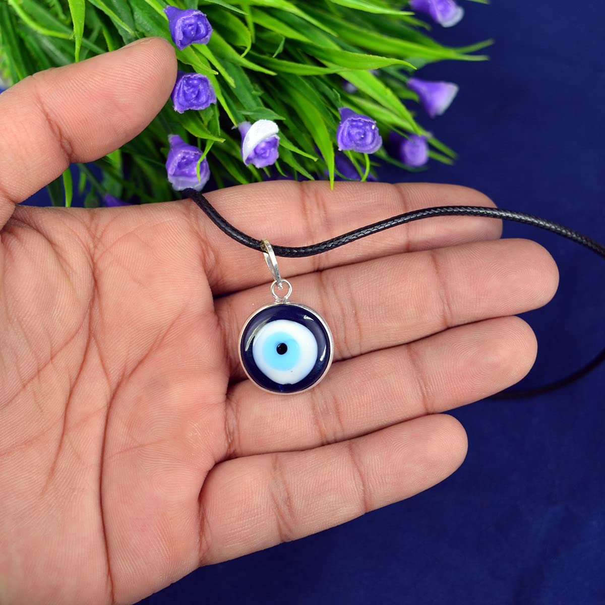 Crystublue Turkish Evil Eye Pendant Black Thread Evil Eye Pendant
