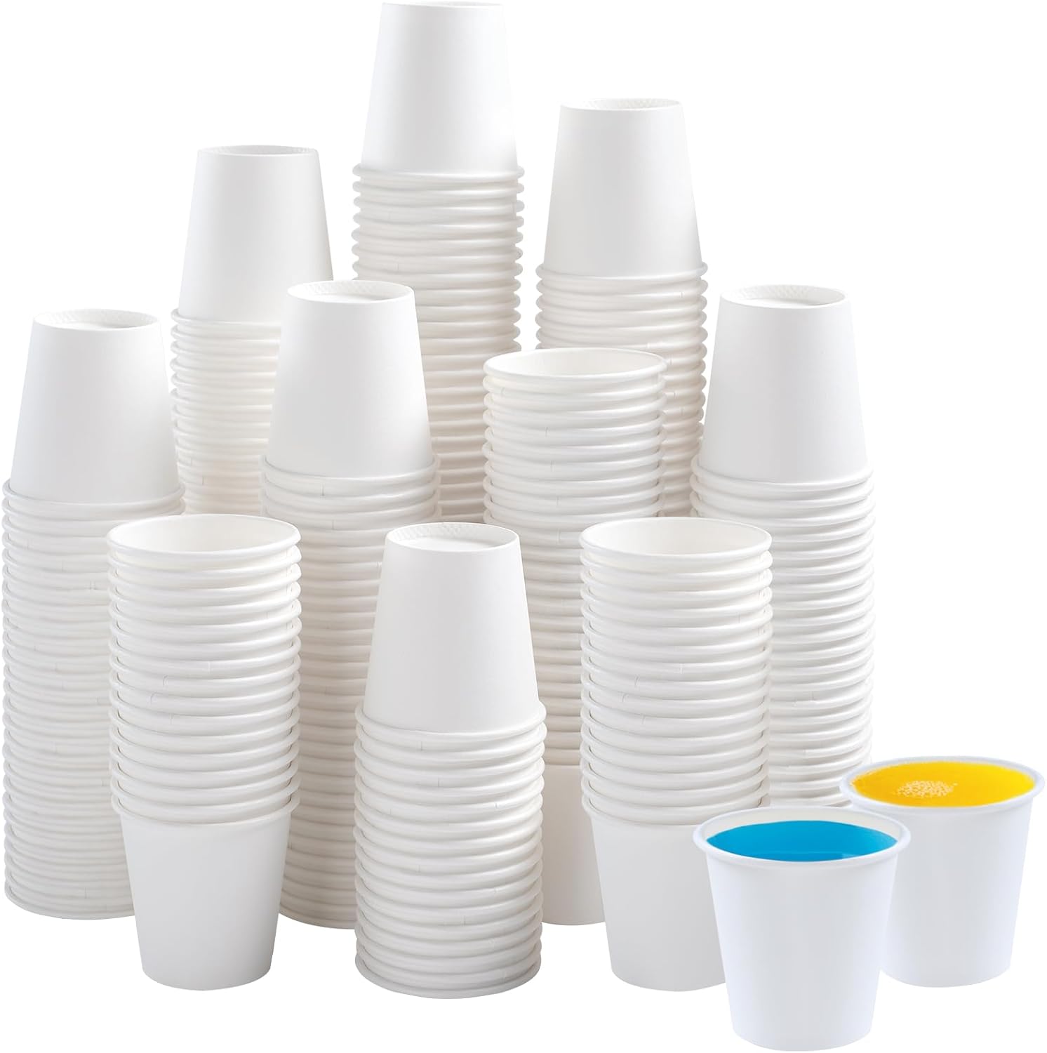 Lamosi 3000 Pack 3 oz Paper Cups for Bathroom, Disposable Small Mouthwash Cup, 3oz Mini Espresso Cups for Travel, Party, Picnics, Home, Applicable to Cup Dispenser