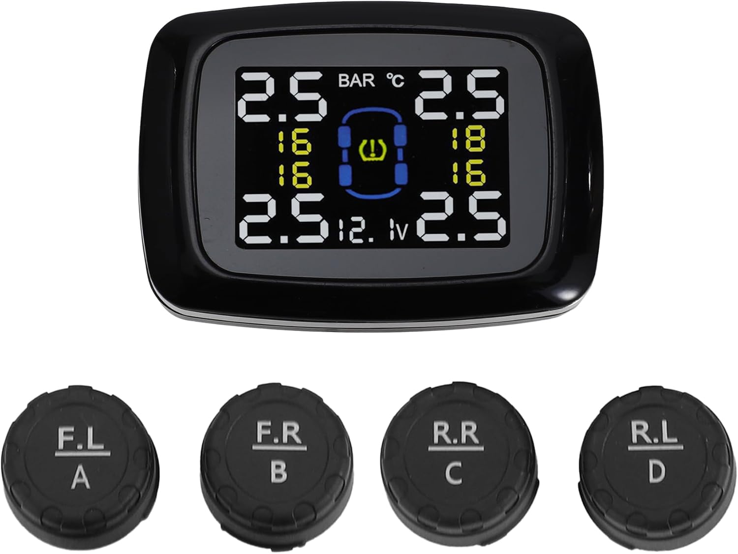 1 Set Universal Tire Pressure Sensor Kit TPMS Sensor Set 433MHz