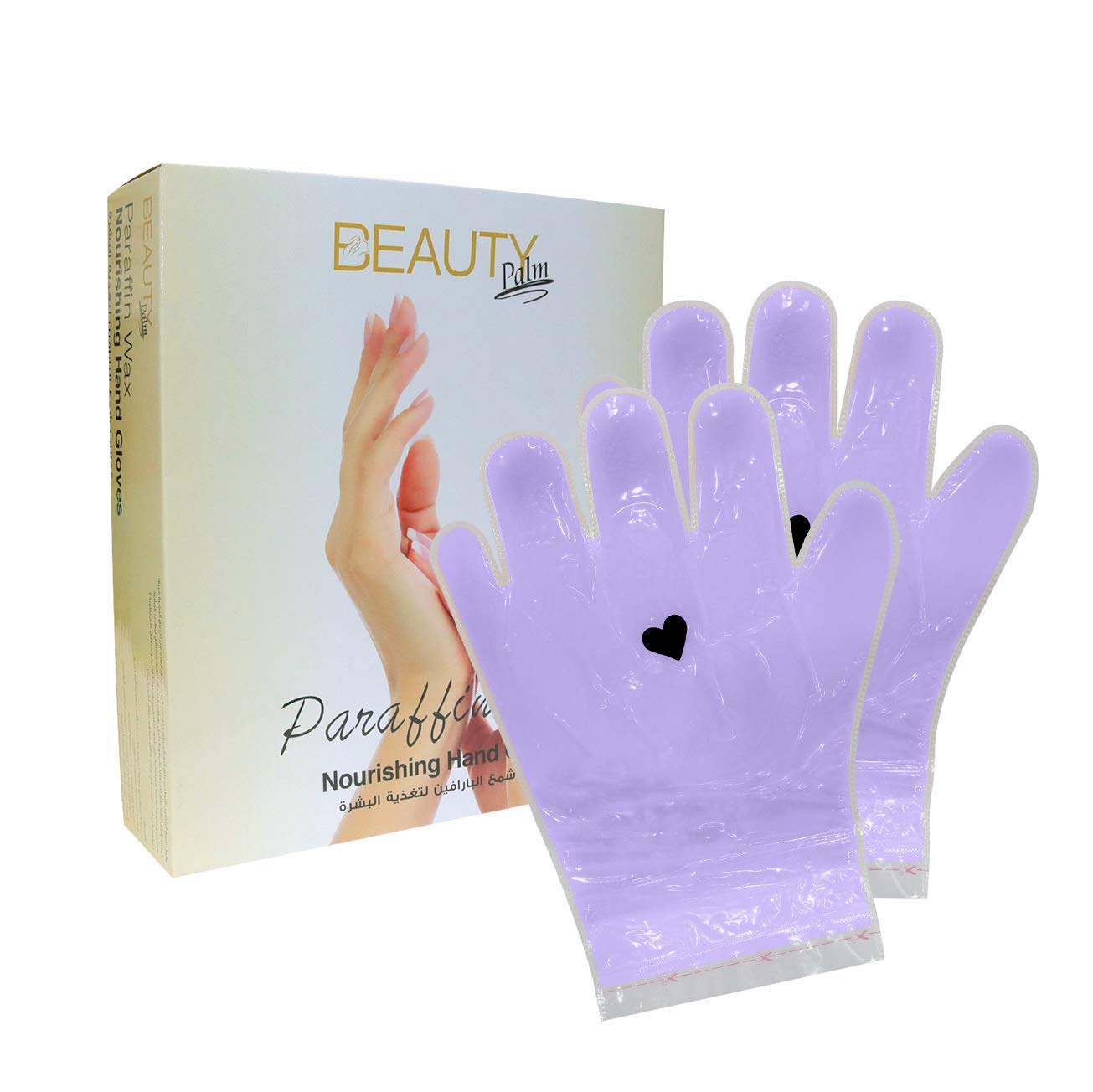 Beauty PalmParaffin Wax Hand Gloves Lavender 6/pack - Moisturizing Hand Spa Treatments,
