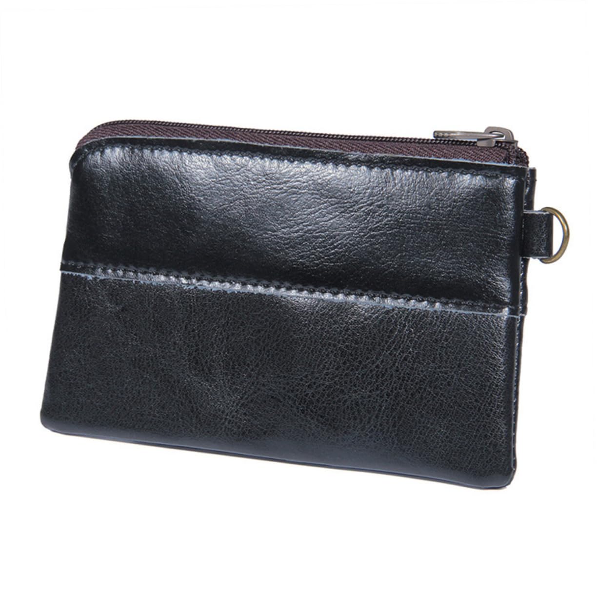3piezas Cartera De Piel Retro para Hombre Cierre Zipper Bolsa Multifuncional para Dinero y Monedas Accesorio De Moda para Negocios y Estudiantes