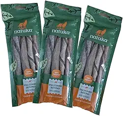 Palitinho Bovino 4un - Mordedor Natural para Cães - Natuka (3 Unidades)