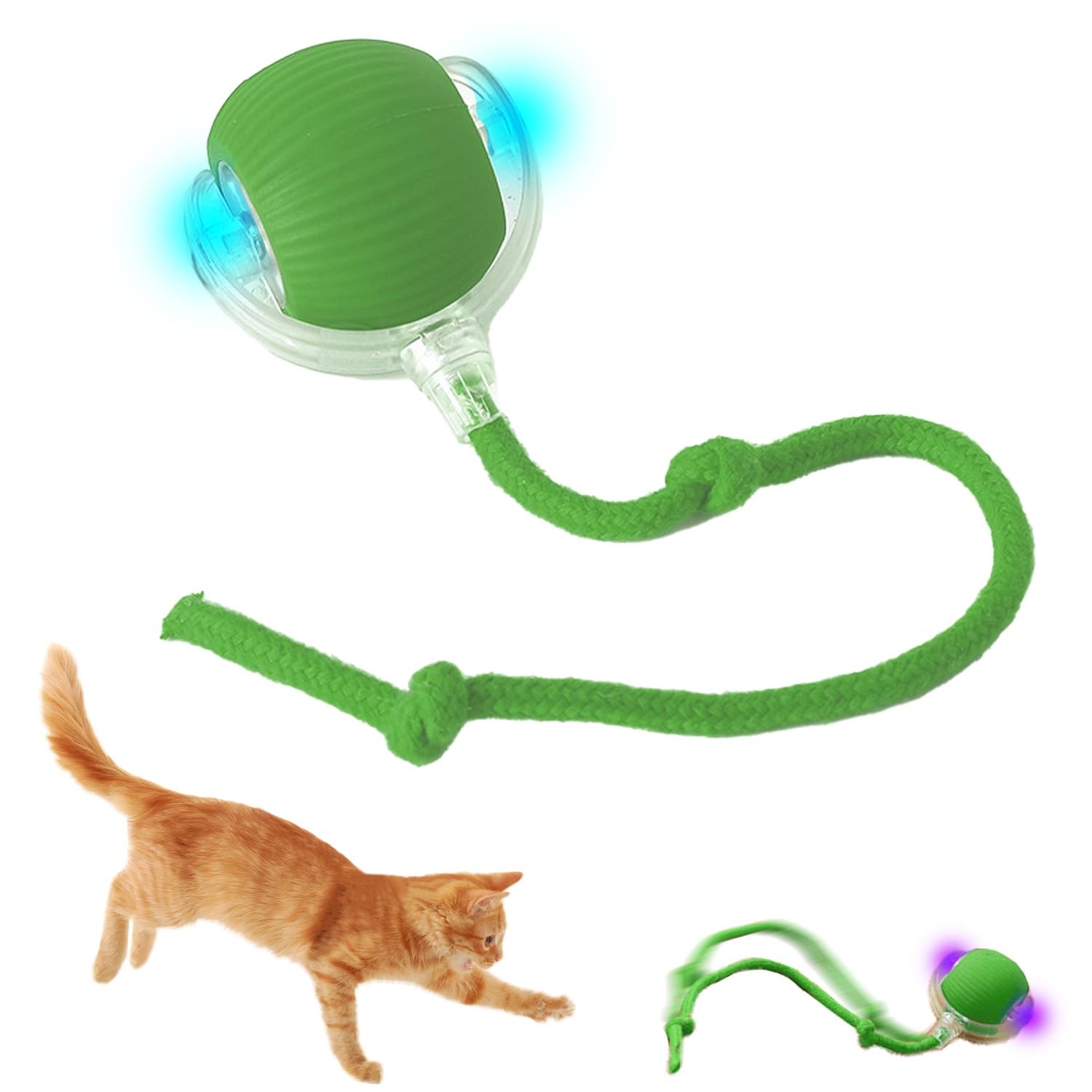 Pelota interactiva para gatos, Pelota interactiva para perros, Juguete Eléctrico Automático para Gatos, Juguete eléctrico para gatos, Cat Ball Toy, Pelota Rodante Automática para Gatos Y Perros (A)