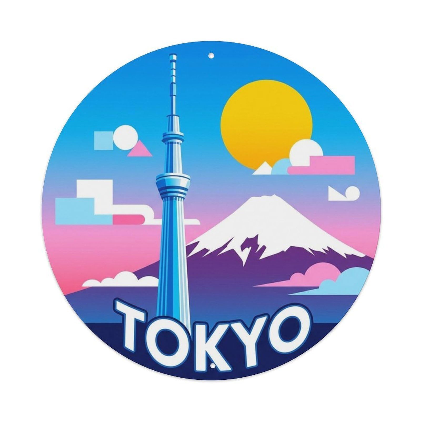 Tokyo Japan Metropolis Travel Modern Tourism Landmark Metal Tin Sign