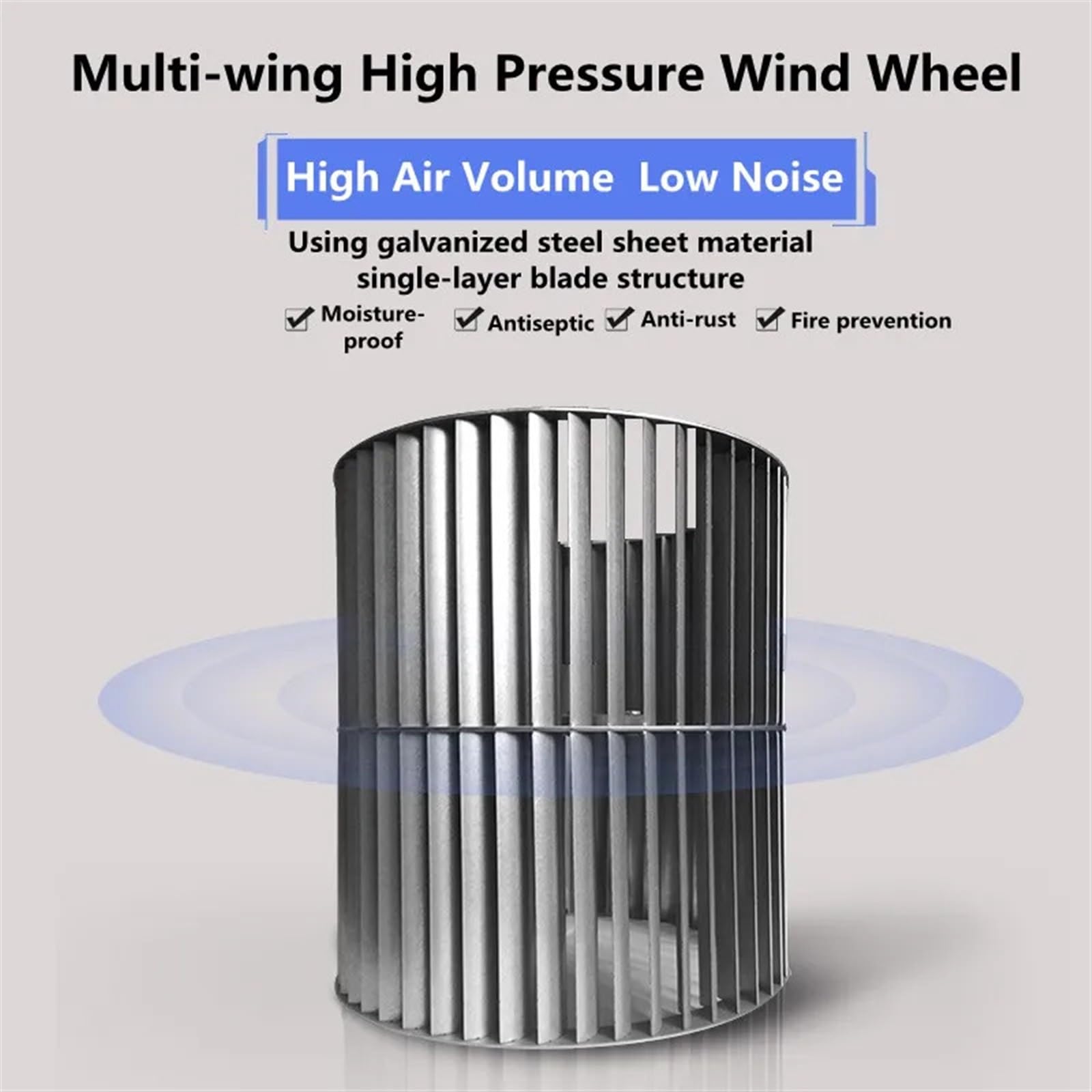 Soffiatore Radiale, Ventilatore centrifugo silenzioso for piccoli ambienti domestici in acciaio inox, potente ventilatore di scarico, ventilatore di scarico