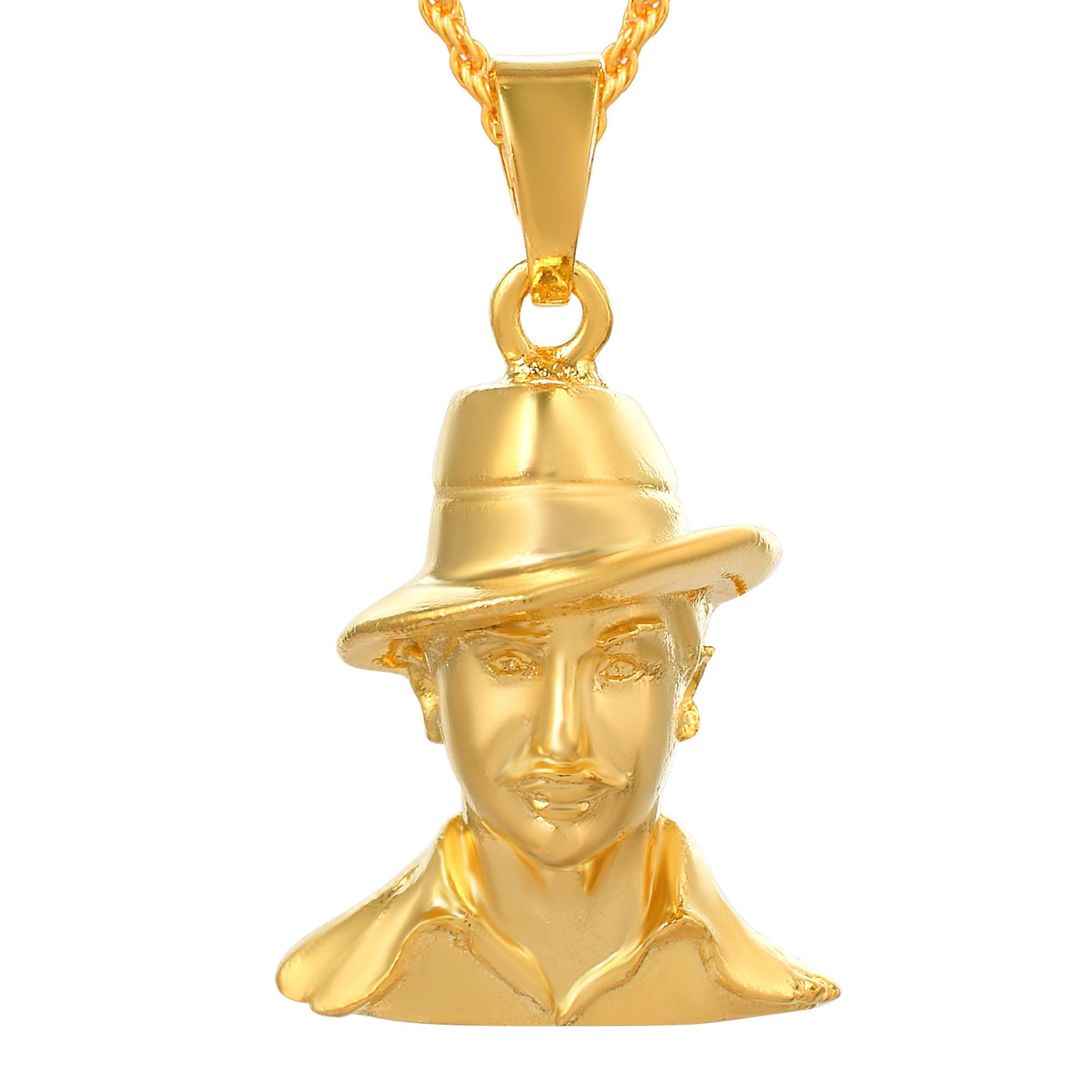 See full amazon price history chart for Memoir Pure Brass Goldplated Shaheed Bhagat Singh 3D Chain pendant Men Women (PCOM4477) Memoir Pure Brass Goldplated Shaheed Bhagat Singh 3D Chain pendant Men Women (PCOM4477) (B0B6G9JRTW) Amazon Price History, Amazon Price Tracker