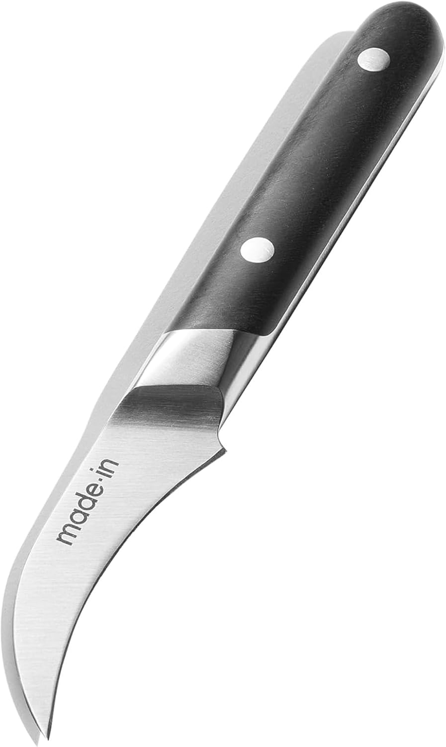 Made In Cookware | 3" Bird's Beak Paring Knife | Crafted in France | Full Tang With Truffle Black Handle