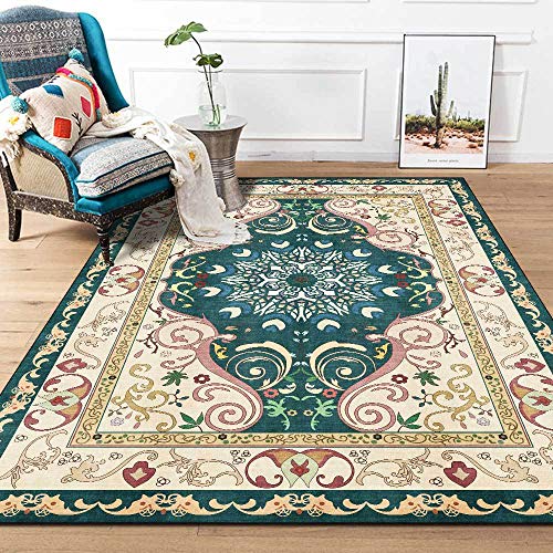 Alfombra de salón vintage floral para decorar zonas de estar y dormitorios elegantes 2