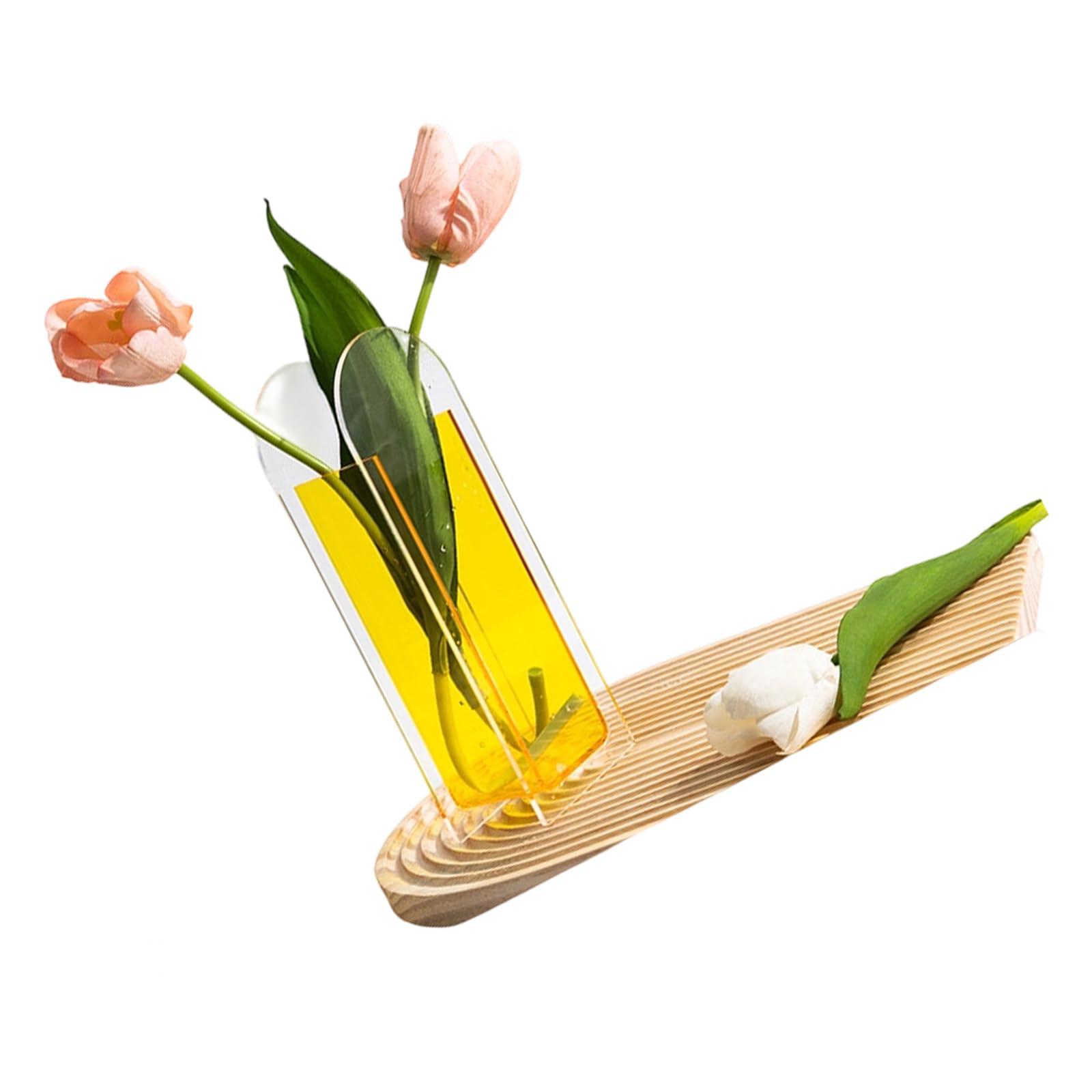 Clear Hydroponic Plant Holder Shatterproof Acrylic Vase Flower Container for Wedding Flower Arrangement Home Decoration Clear Vase