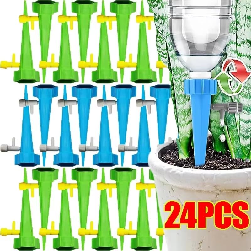 6/18/30pcs Self-Watering Kits Automatic Waterers Drip Irrigation Indoor Plant Watering Device Plant Garden(30pcs Blue)