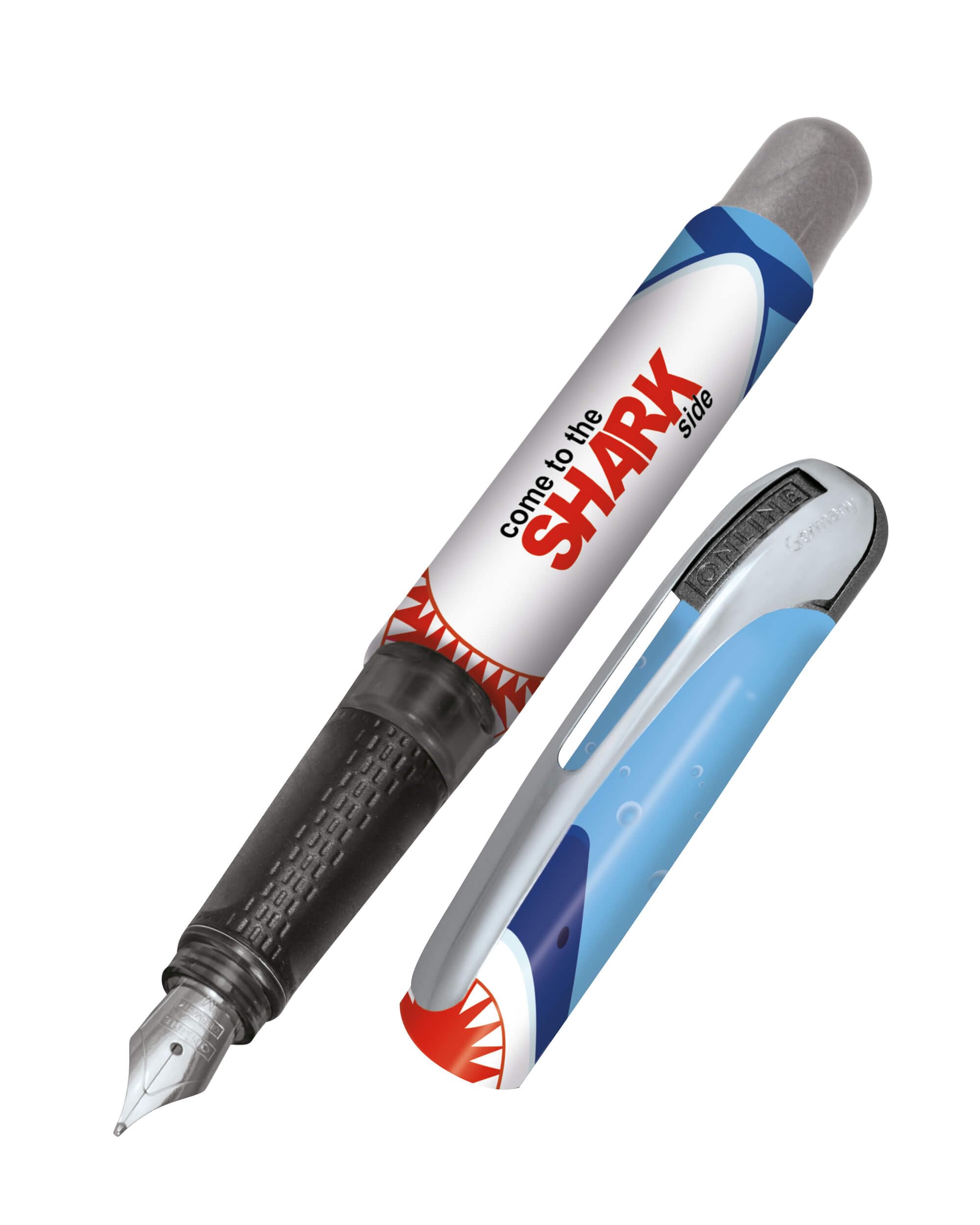 Online College ink pen Shark, ergonomic fountain pen for school/college, medium nib, soft grip part