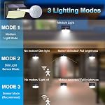 Solar Lights Outdoor, [ 2 Pack/138LED ] Solar Motion Sensor Light Outdoor with 3 Lighting Modes Wireless Waterproof Solar Wall Lights Solar Security Lights for Fence Yard Garden Deck Garage