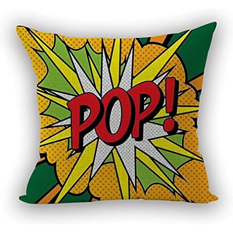 Nunubee Flax Square Decorative Pillow Cover 18x18 Inch Cover