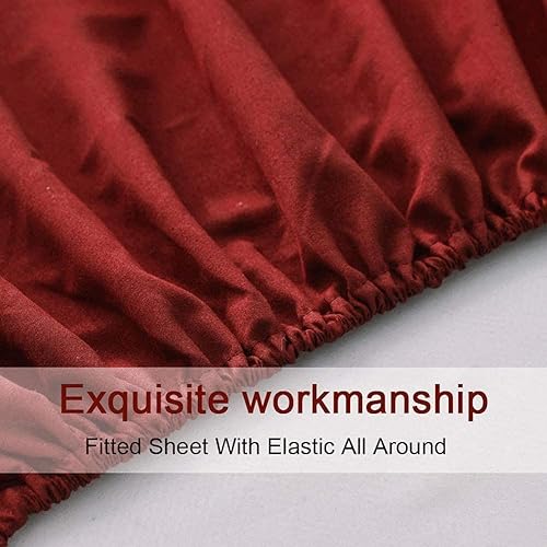 Miniatura 5 de Bedding Kraft Fine Bed Linens - Juego de sábanas de algodón egipcio de 1000 hilos (4 unidades, 100% algodón egipcio, tejido de satén para una
