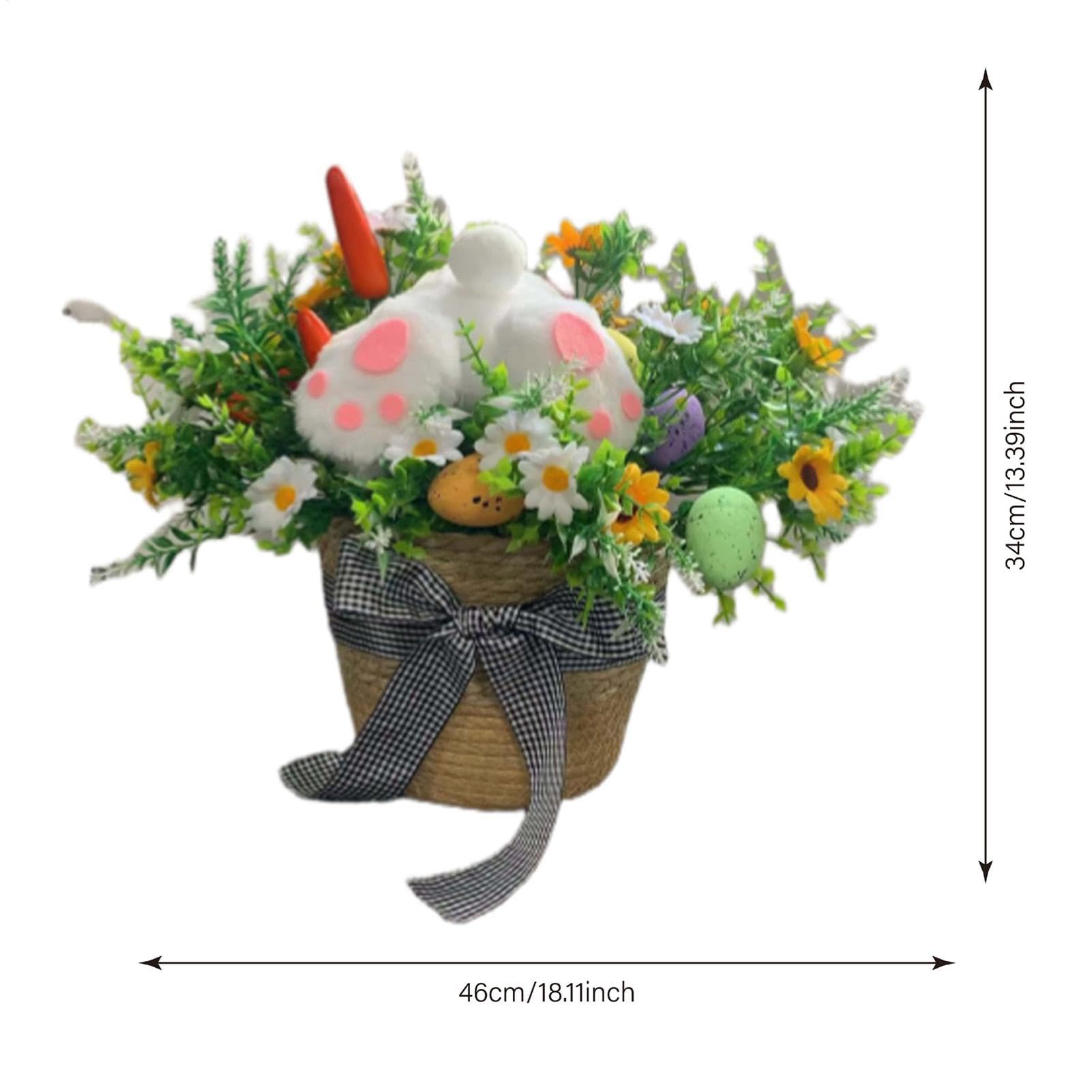 Decorazioni Pasquali da Tavolo con Vaso di Fiori e Uova Simpatico Coniglio | Centrotavola Pasquali Per Tavoli Per Compleanno Scuola Uffici Casa Scrivania E Desktop