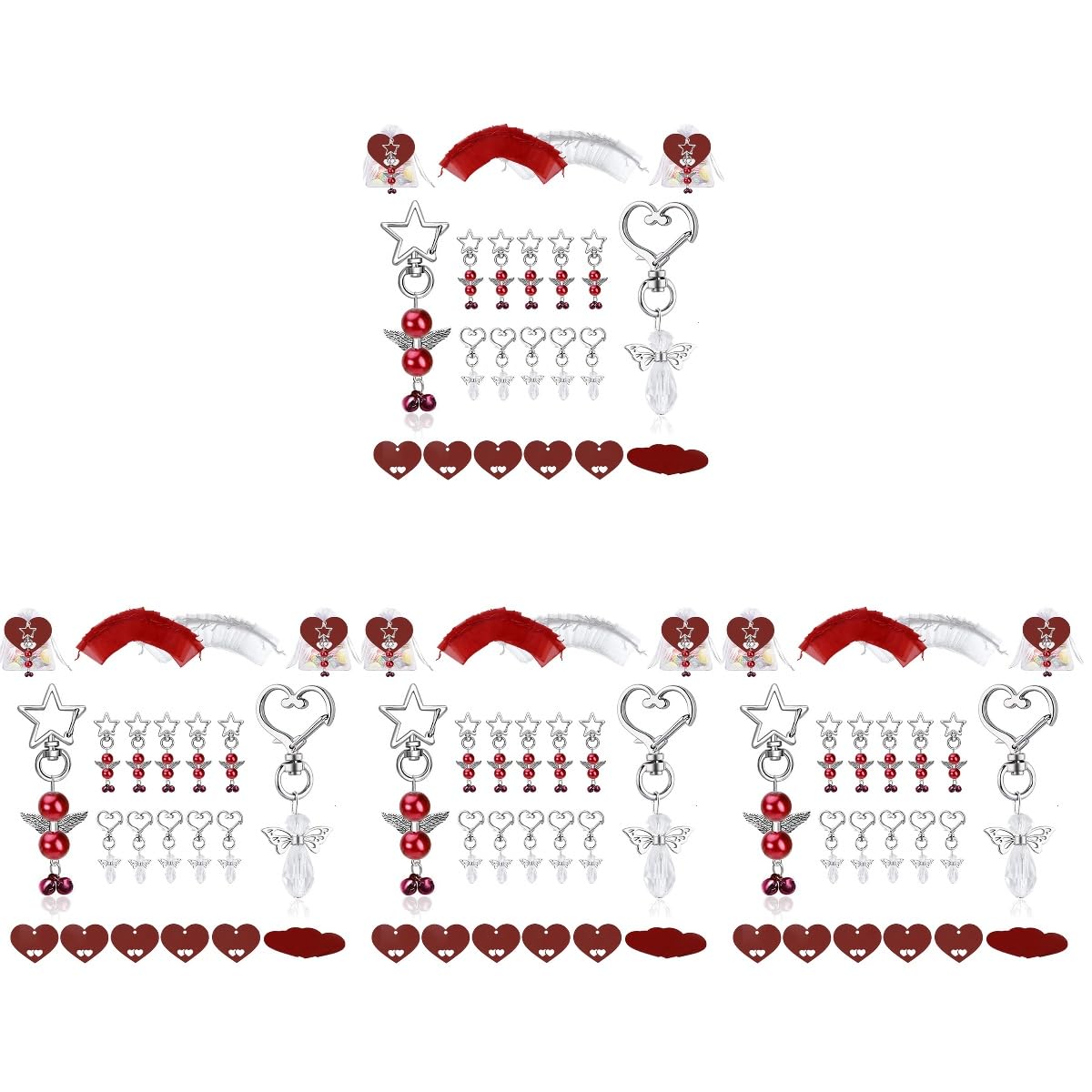 Porte-clés Ange avec glands de Noël Cabilock pour décoration et emballage cadeau