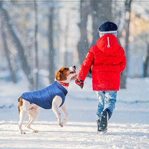 Miniatura 47 de Warm Dog Coat, Windproof Dog Jacket Fleece Pet Winter Coats Solid Color Dogs Clothes Cold Weather Pet Jacket Vest Soft Puppy Apparel for Small Black