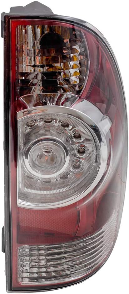 Brock Replacement Passengers Tail Light with LED Center Lens Compatible with 2005-2015 Tacoma Pickup Truck 8155004160