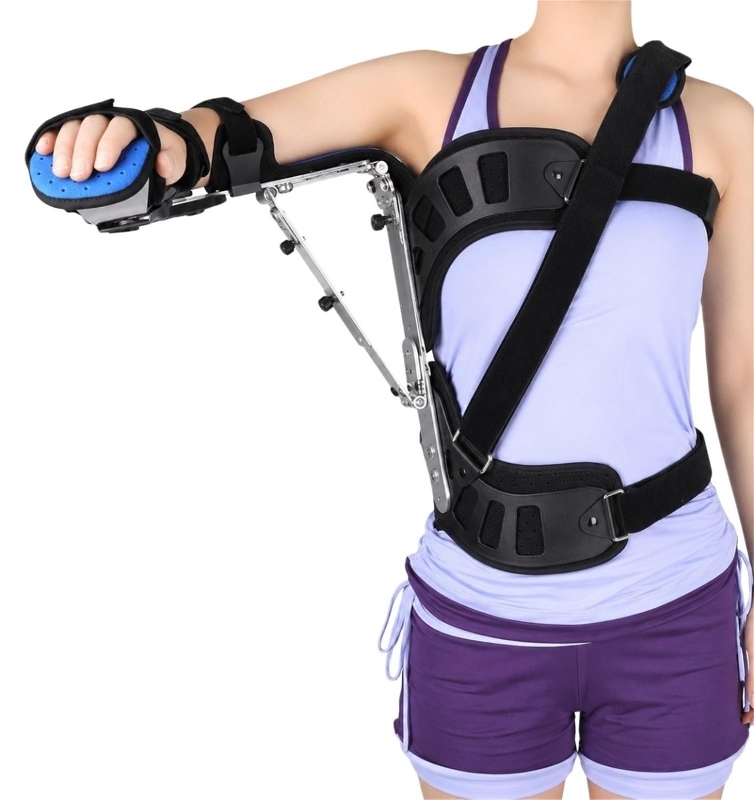 Cabestrillo Inmovilizador de Hombro y Brazo Soporte de Abducción Universal para Fractura de Húmero Dislocación y Postoperatorio Férula Ajustable para Adultos