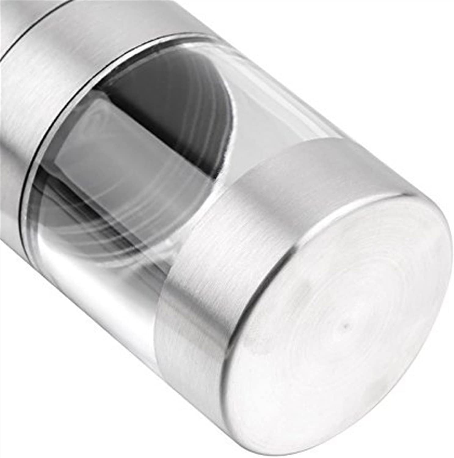 Spice Grinder Stainless Steel Manual Salt Pepper Mill Grinder Portable Kitchen Mill Seasoning Muller Kitchen Tools Spice Sauce Grinder Pepper Mill Salt and Pepper Shakers Grinding (A)