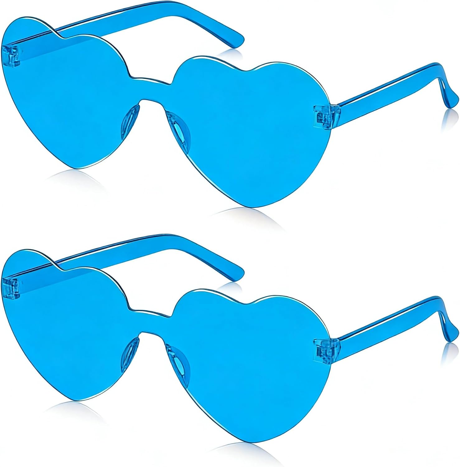 SelfTek Party Brille Herz, 10 Stück Herz Sonnenbrille Magische Farben Partybrille, Hippie Brille Herzform für Erwachsene, Lustige Partybrillen für Foto Requisiten