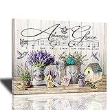 Purple Lavender Bathroom Decor Wall Art Lavender Flowers Hummingbird Picture Wall Decor Faith...