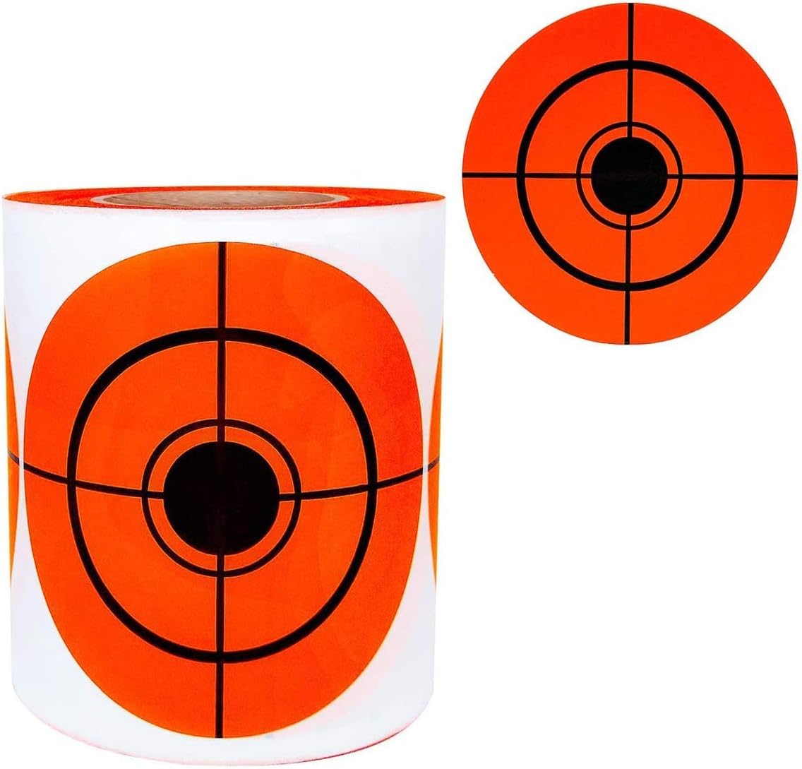 Target Stickers(3" Qty 250pcs) Premium Self Adhesive Targets for Shooting | Round Target Pasters - Fluorescent Paper Target Stickers