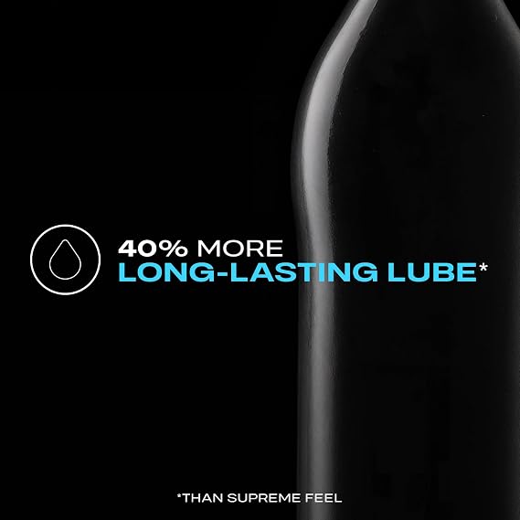 SKYN Supreme Feel Extra Lubricated Condoms (Pack of 36) | SKYNFEEL Latex Free Condoms for Men, Regular Size, Strong & Thin, Smooth Straight Shape, Lubricated, 53mm Wide