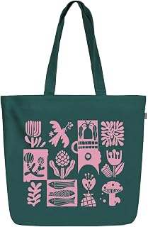 Ecoright Aesthetic Canvas Tote Bag for Women Large Zipper Tote Bags with Pocket, Womens Tote Bag for Yoga, Work, Beach