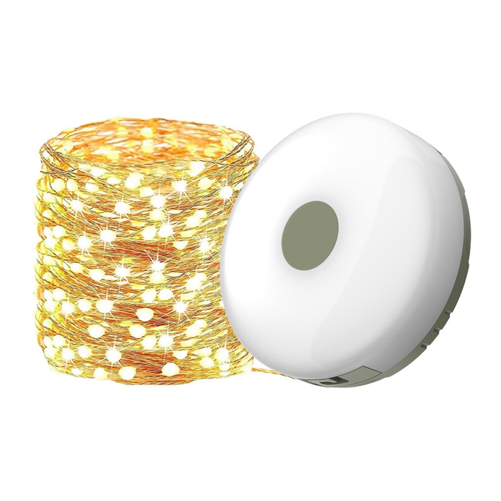 LED String Lights,Outdoor Waterproof Portable Stowable String Light, 2 in 1 Camping String Lights, Retractable LED Tent Light, Rechargeable Outdoor Led String Light Holiday Decoration Light (8m, Warm)