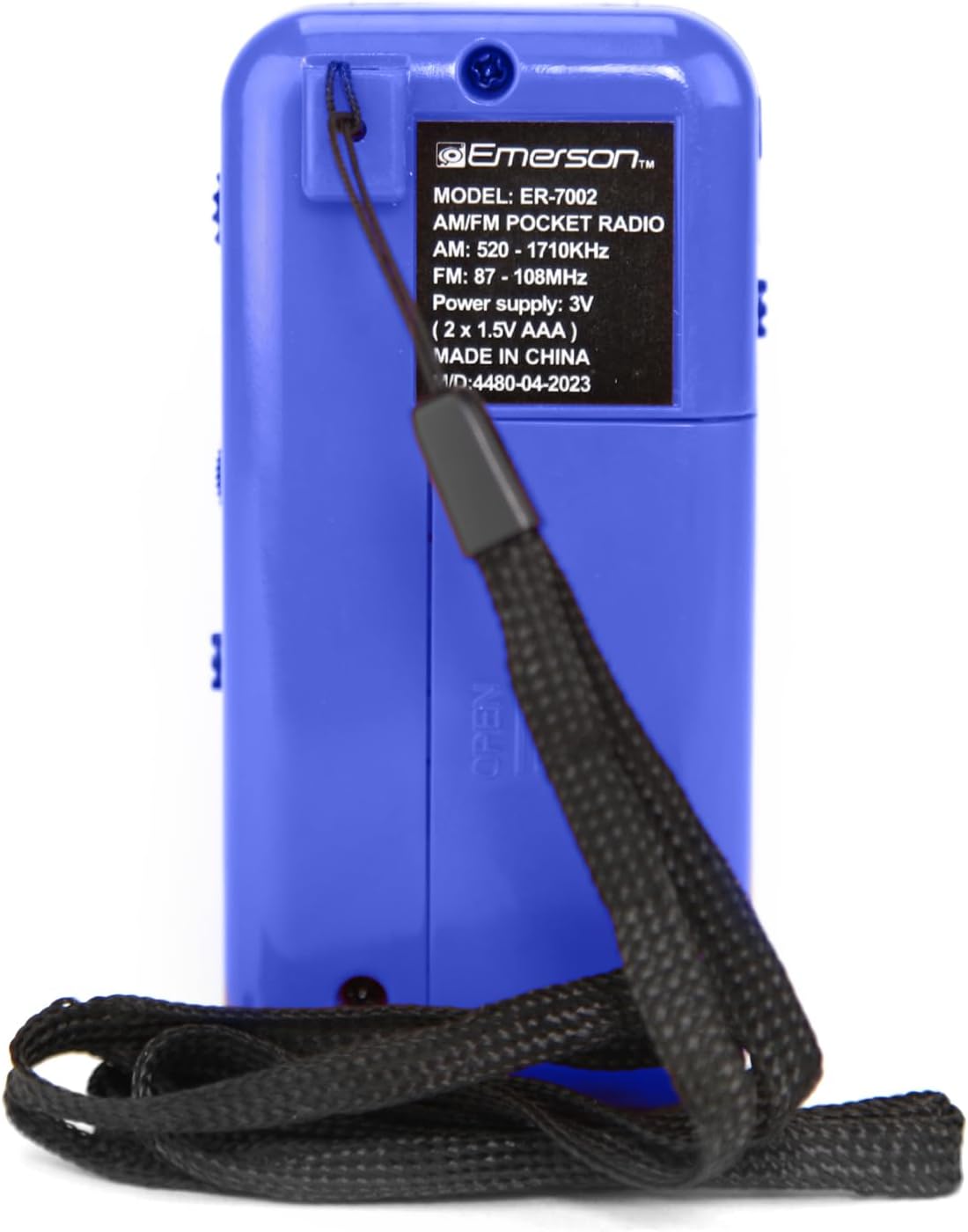 Emerson ER-7002 Portable AM/FM Radio with Included Earbuds, Compact and Lightweight Design, Built-in Speaker, 3.5mm Headphone Jack, and Easy Tuning – Perfect for On-The-Go Listening and Travel