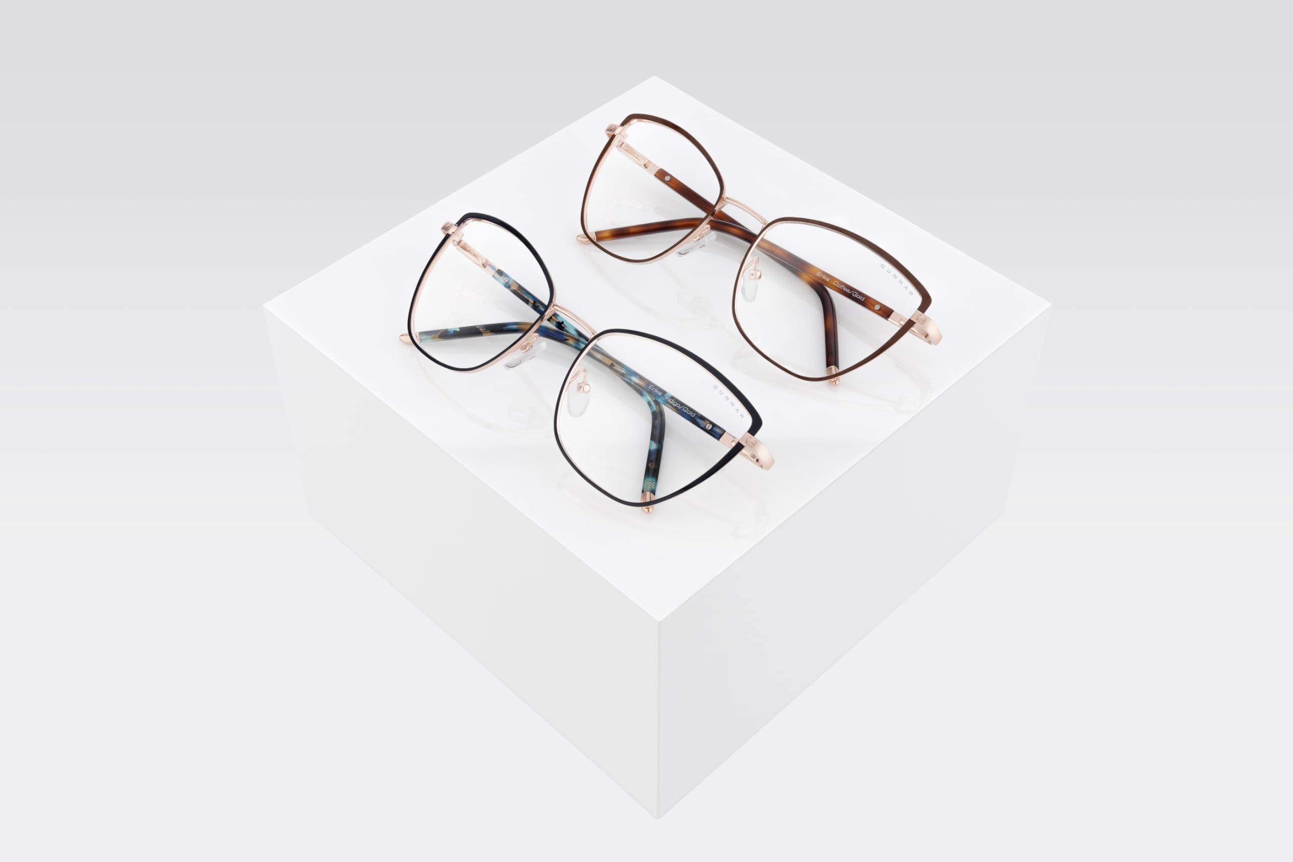 Gunnar Blaulichtfilter-Brille - Erika - Coffee Gold - Clear | Computer-/Gaming-Brille - Erika - Coffee Gold - Clear - 35 % Blaulicht- & 100 % UV-Schutz - Patentiert