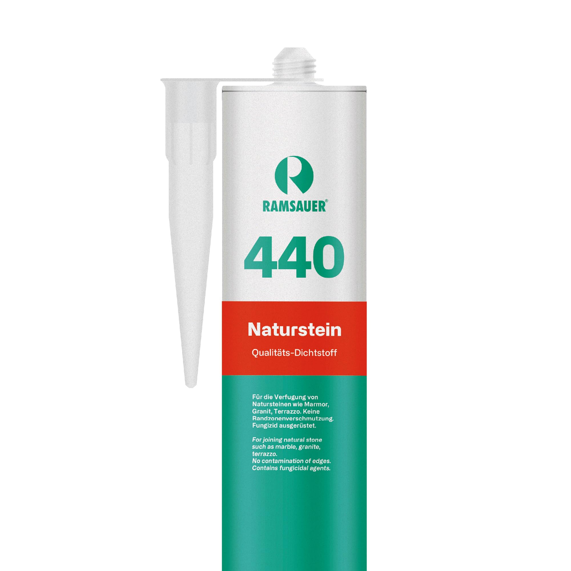 RAMSAUER 440 Naturstein (Dunkelanthrazit MATT) - 310ml Kartusche, Silikon Dichtstoff für Naturstein, Marmor, Granit, Terrazzo, uvm., Fugen im Innen- und Außenbereich, Küche und Reinraum