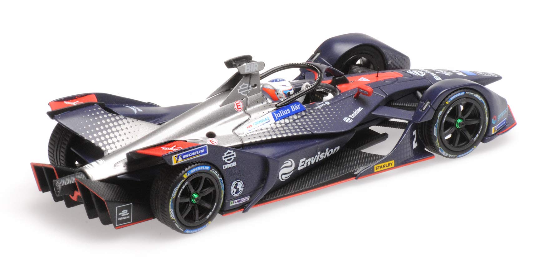 Minichamps 414180002 - Formula E Season 5 Envision Virgin Racing Sam Bird - Scala 1/43 - Modello da Collezione