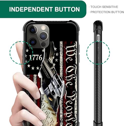 Miniatura 3 de DJSOK Funda compatible con iPhone 11 Pro, clásica bandera estadounidense independiente 1776 We The People para iPhone 11 Pro, funda protectora