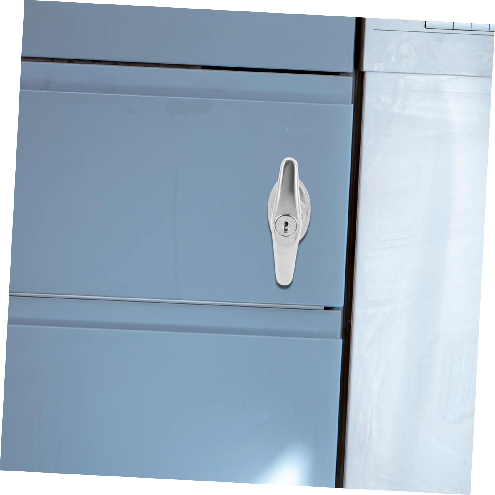DOITOOL 3 Set Serratura Maniglia Porta Armadio Elettrico Serratura Della Maniglia Della Porta Cassetta Degli Attrezzi Serratura Del Cassetto Chiavistelli Chiave Kit Silver Lega Di Zinco