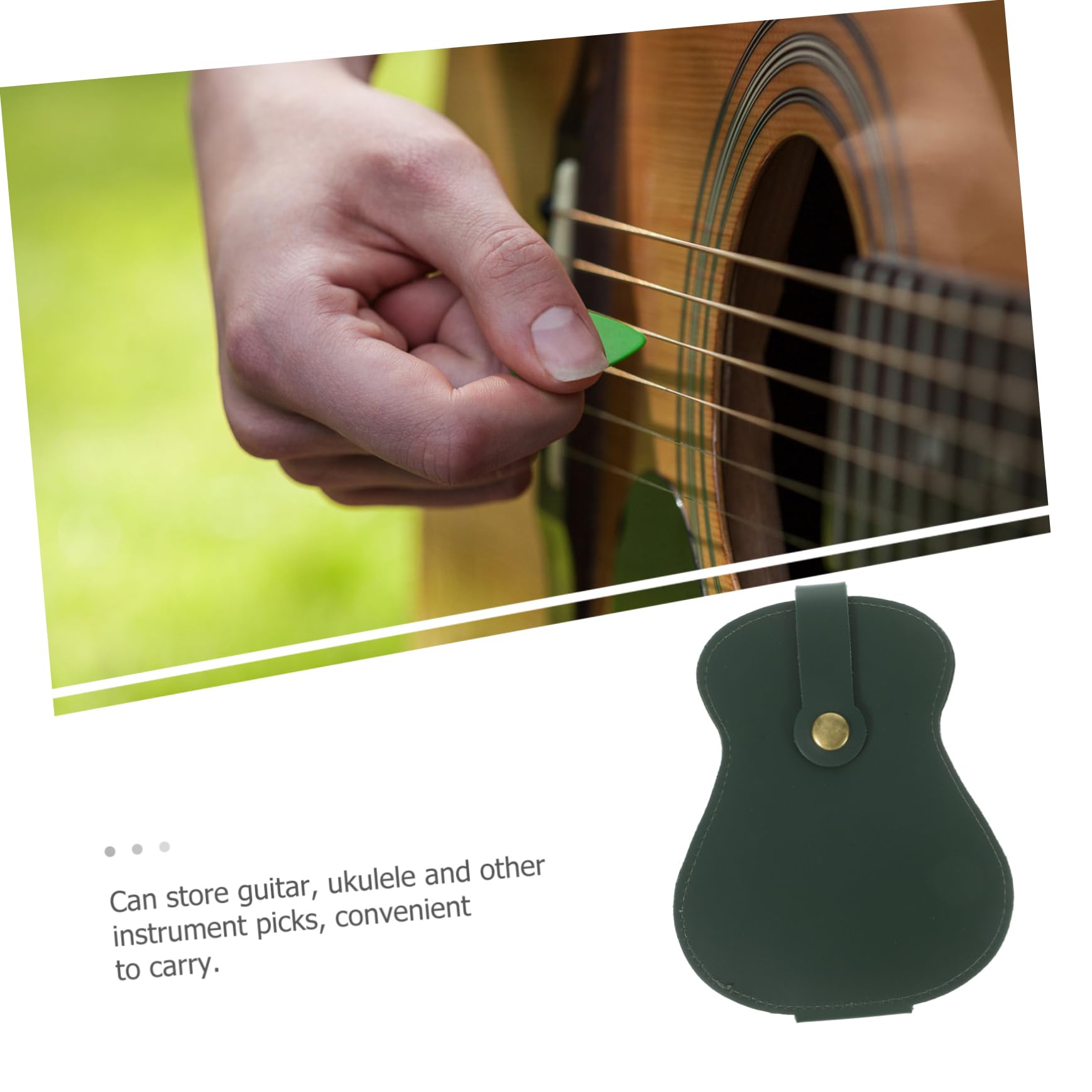 JOINPAYA Bass Pick Holder Bag Guitar Picks Case for Musical Instruments Large Capacity Easy to Clean Fashionable Design