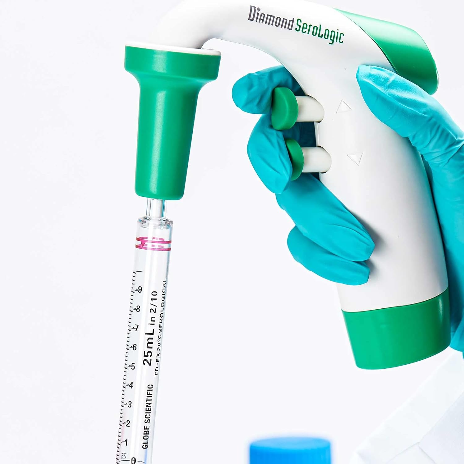 Globe Scientific 1780 Polystyrene UniPlast Serological Pipette, 25mL Capacity, Standard Tip, 300mm Length, Sterile, Red Striped, Individually Wrapped (Case of 100)