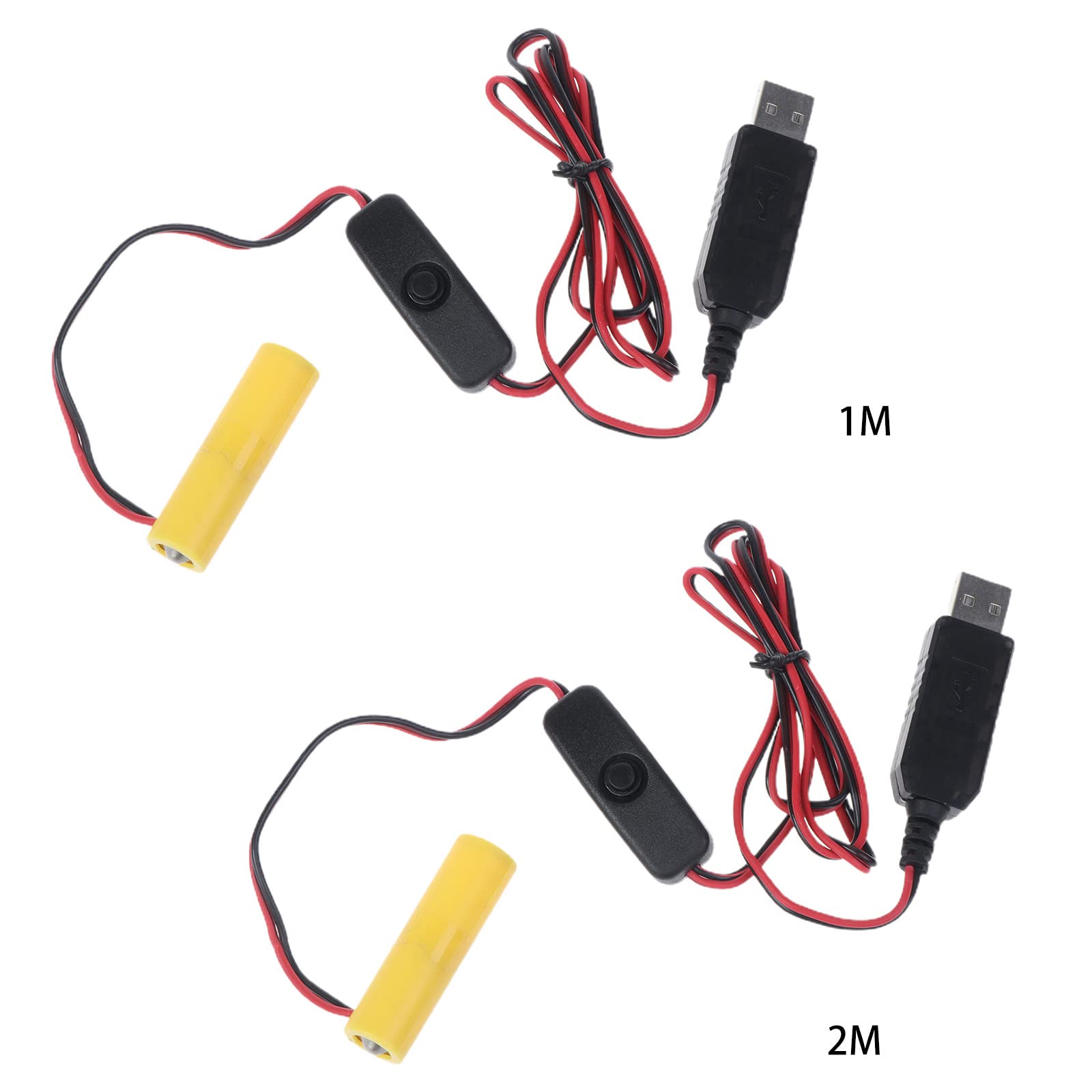 Cavo da USB a per batteria AA, cavo di alimentazione USB con interruttore, sostituisce 1 batterie AA per striscia LED