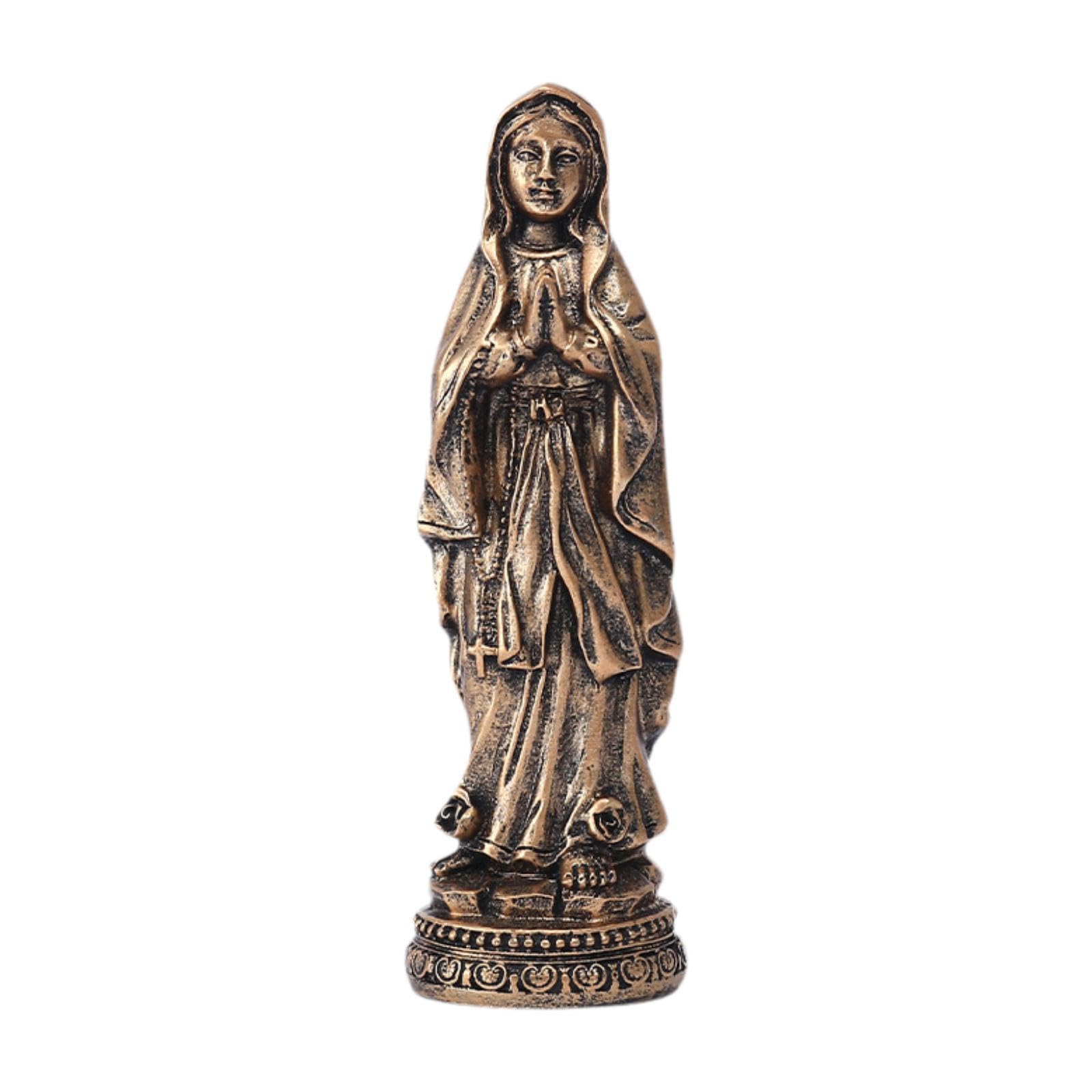 Sculpture Vierge Marie en résine haute finition pour collection et décoration de salon premium