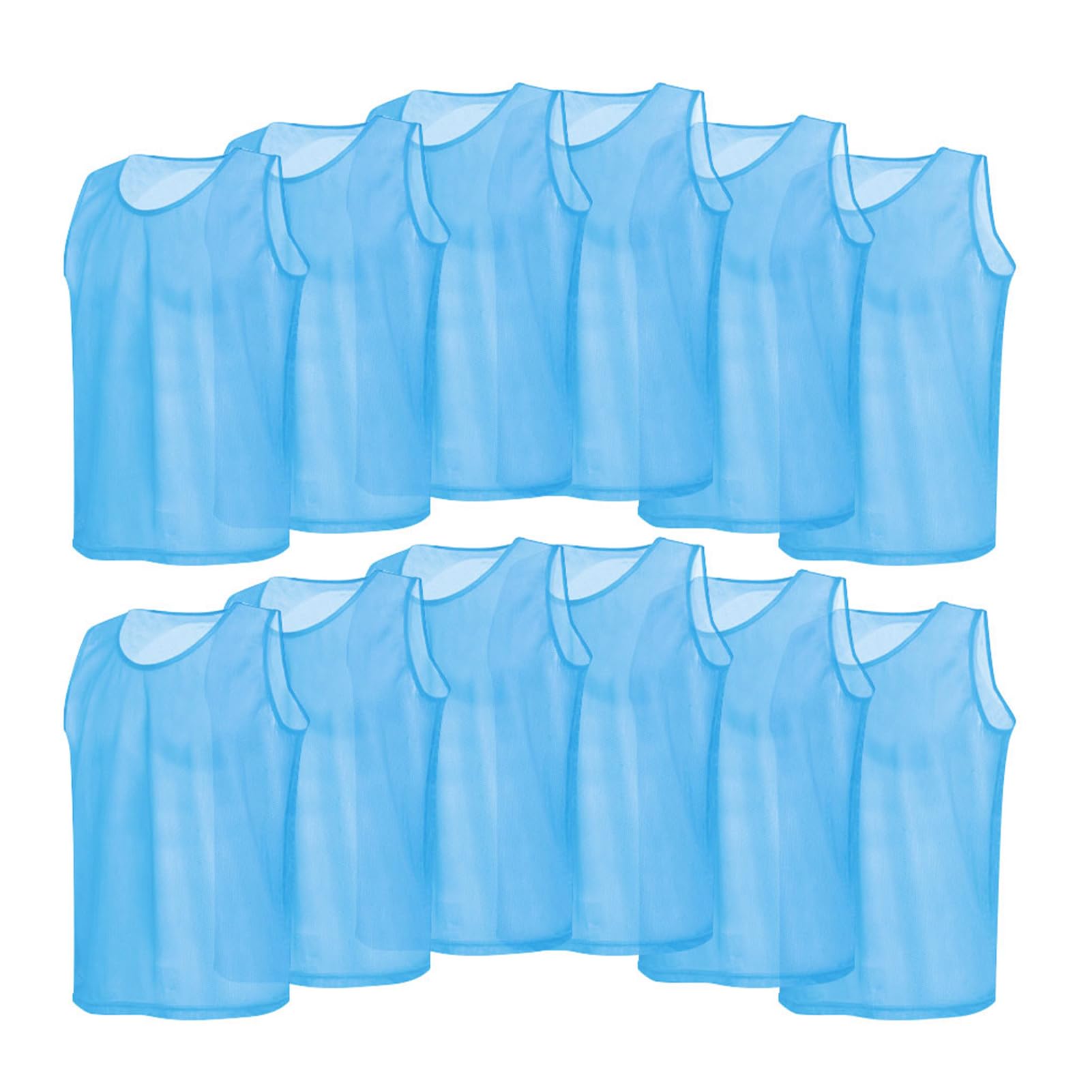 Team Sports Practice Vests, 12 Pack Breathable Mesh Scrimmage Training Vests Football Vest Adults Jerseys Bibs for Volleyball Soccer