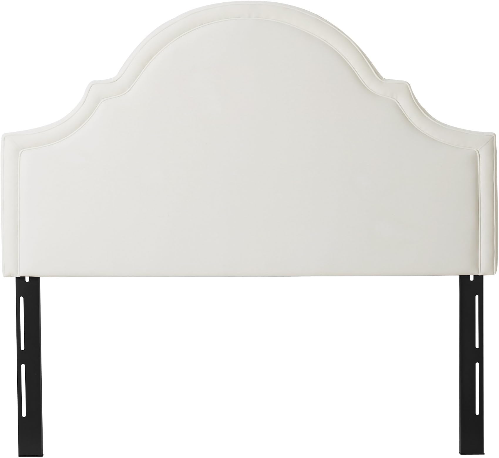 Jennifer Taylor Home Catherine Upholstered Queen Headboard, Antique White Woven