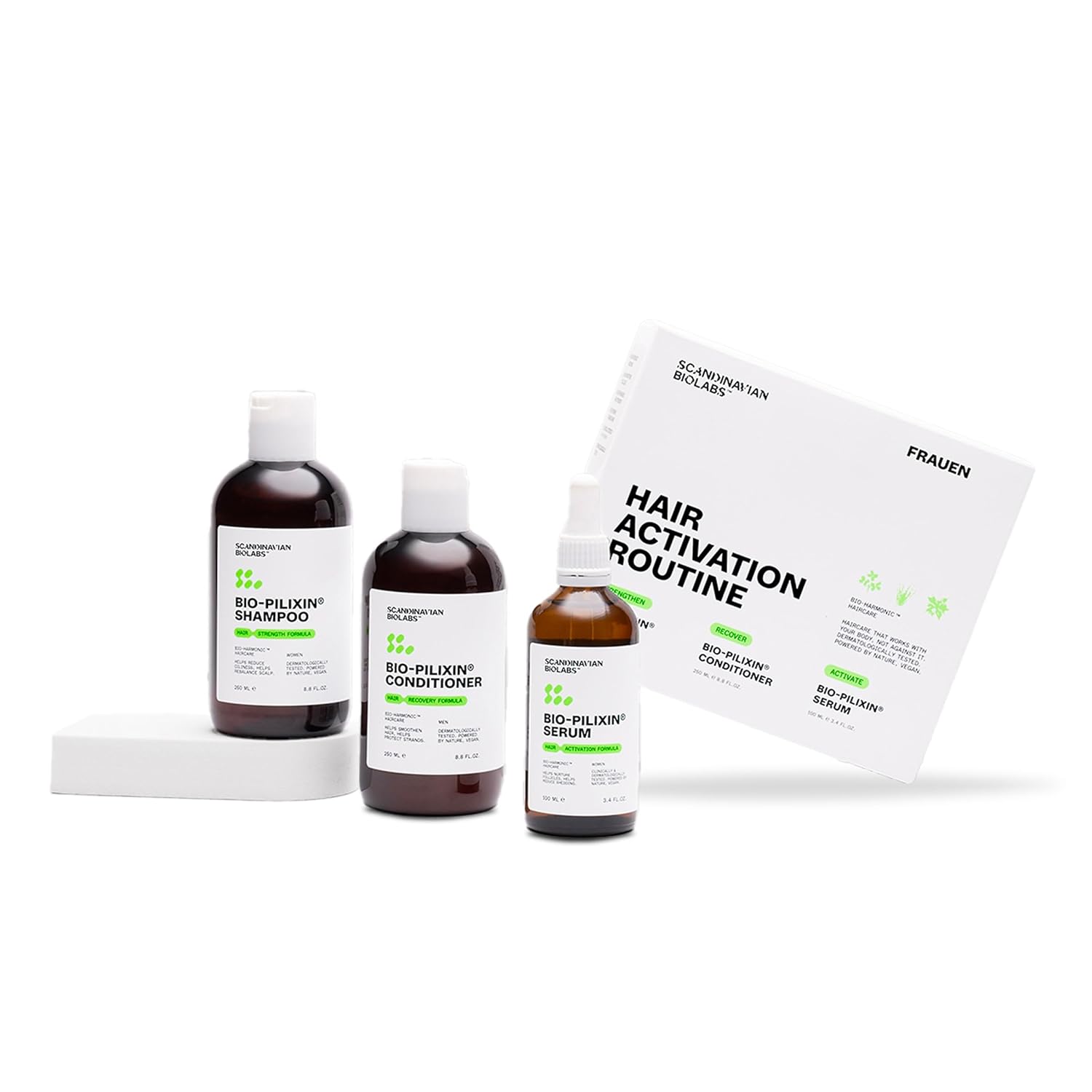 Scandinavian Biolabs Bio-Pilixin® Routine For Women | Helps with Hair Shedding, Nurtures Hair Follicles, Enhances Hair Strength, Repairs Damaged Hair, Clinically Tested, Dermatologically Approved - Image 2