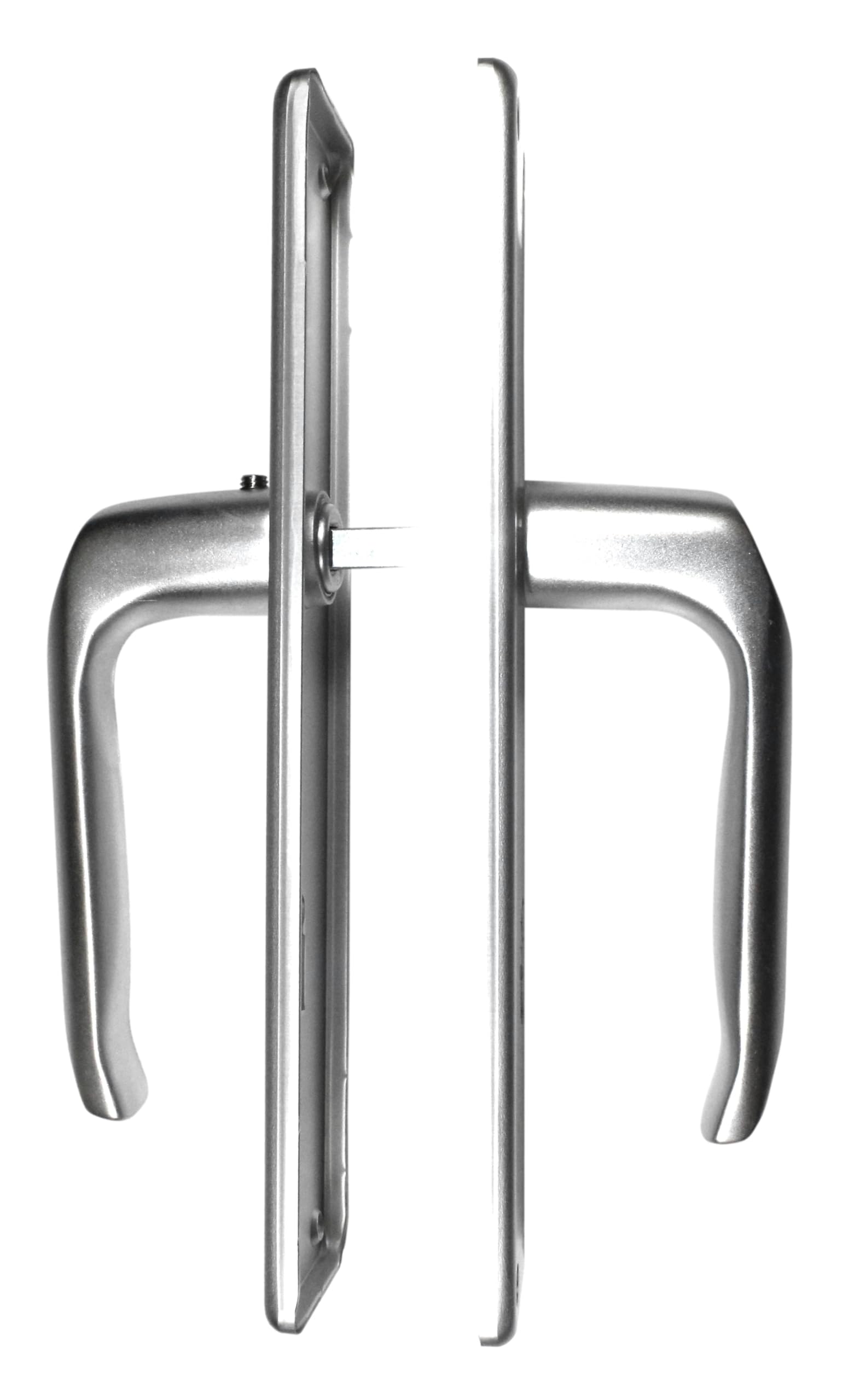 SN-TEC BKS Zimmertür/Wohnungstür/Badezimmer Komplett Set, inclusive Aluminium Schild Beschlag (BB Buntbartschlüssel, DIN LINKS, Renovierungsschild 240mm x 47mm)