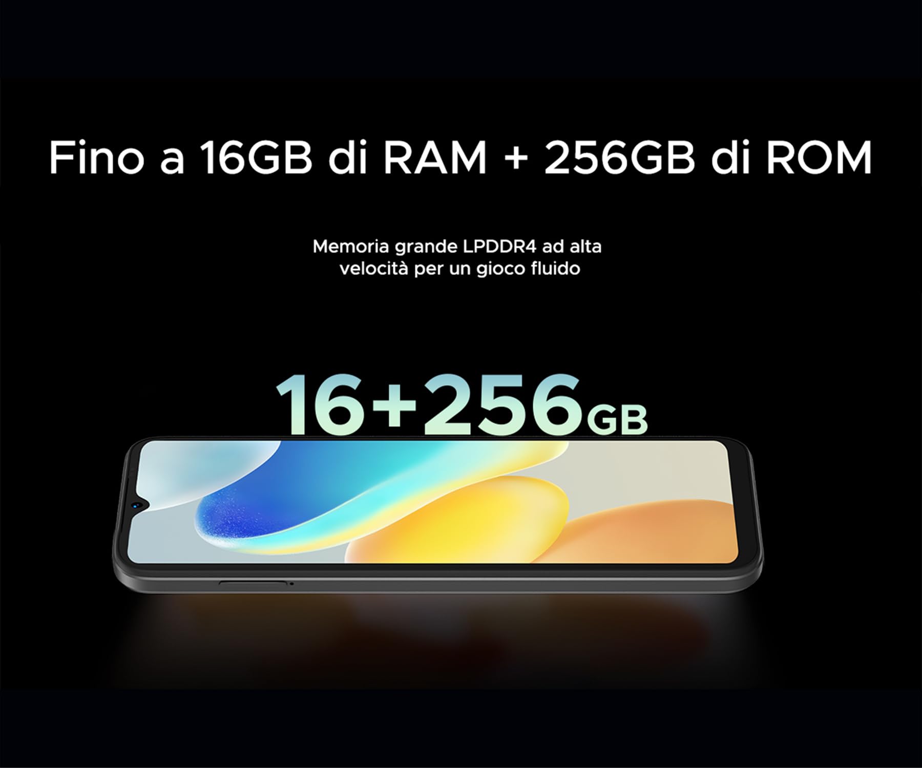 DOOGEE N55 Pro Smartphone Android 14, 6.56 Pollici HD+90Hz, 16GB RAM+256GB ROM/Espandibile 1TB, Octa-Core, 13MP+8MP Fotocamere, 5150mAh, 4G Telefono Cellulare Dual SIM, Face ID, GPS, OTG, Blu