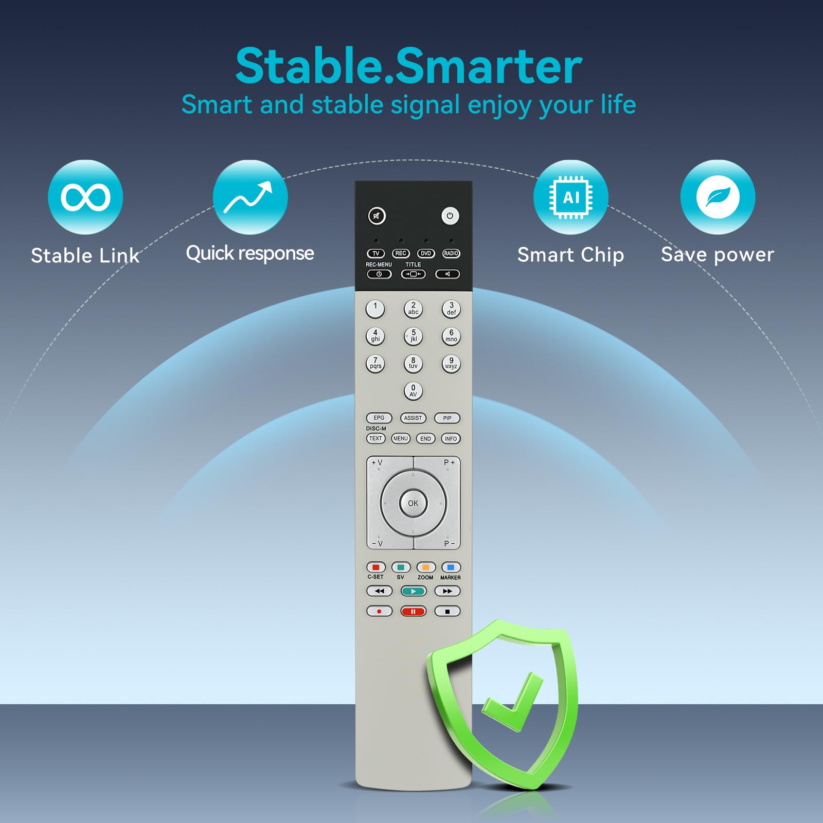Mando a distancia de repuesto para Loewe Assist TV Art-40 | Art-48 | Art-50 | Type-55 | Type-60 | 89900A23 | 89950A23 | 89900A00 | 89950A10