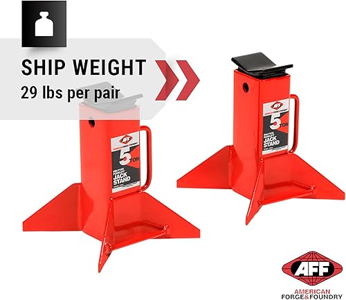 Miniatura 6 de AFF Soportes de gato tipo pin resistentes, capacidad de 5 toneladas (10,000 libras), 1 par, 3305A