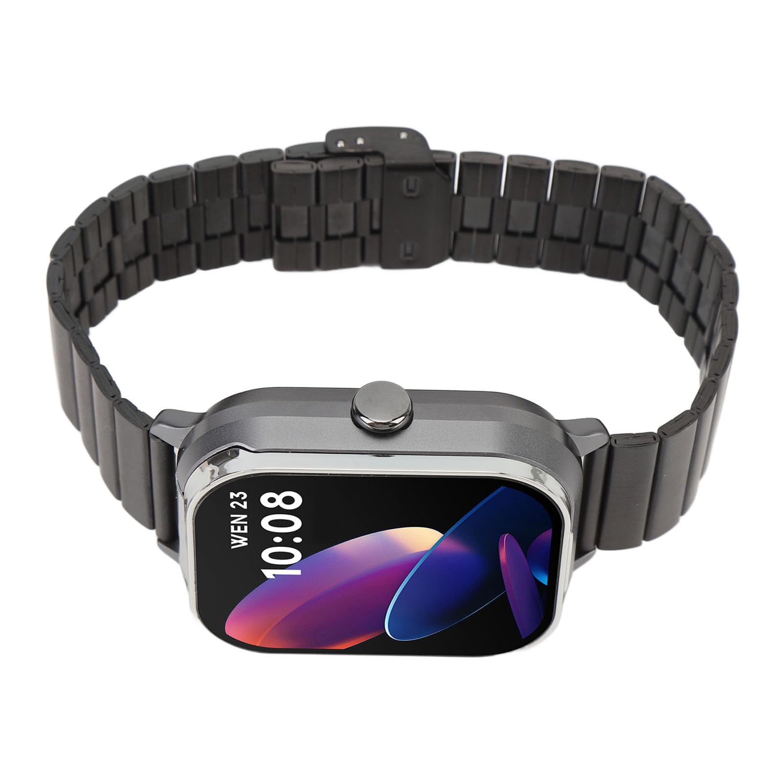Generic Earmphone Smart Watch, NFC Smart Fitness w 1 2,01 -calowy TFT Wireless z Wibracyjnymi Przypomnieniem, Aby wykonać ćwiczenie (Srebro ze stalowym paskiem)