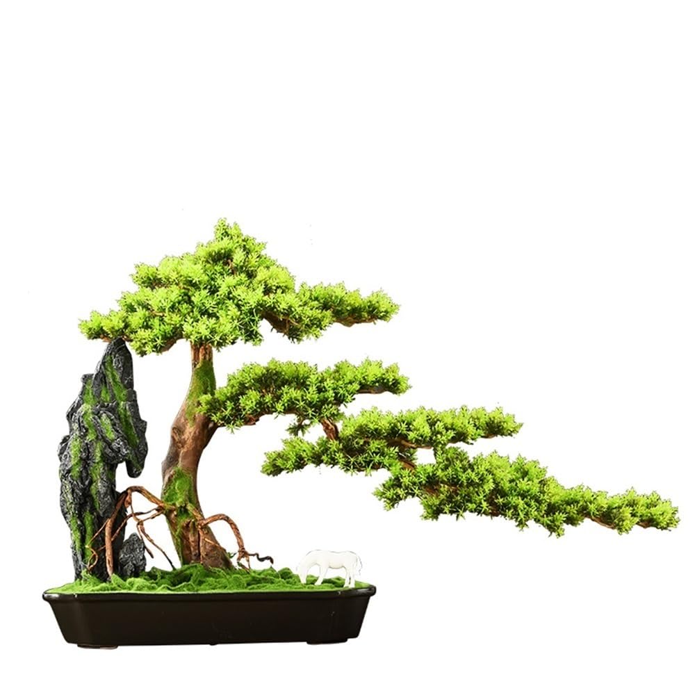 IUokLU Artificial Bonsai Artificial Bonsai Tree With Ceramic Pot Fake Plant Ornaments For Living Room Entrance TV Cabinet