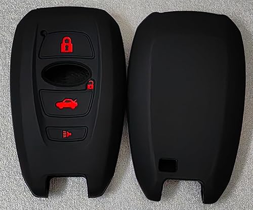 Miniatura 2 de Funda de goma de silicona para llavero compatible con Subaru Ascent BRZ Crosstrek Forester Impreza Legacy Outback WRX WRX STI XV Crosstrek negroazul